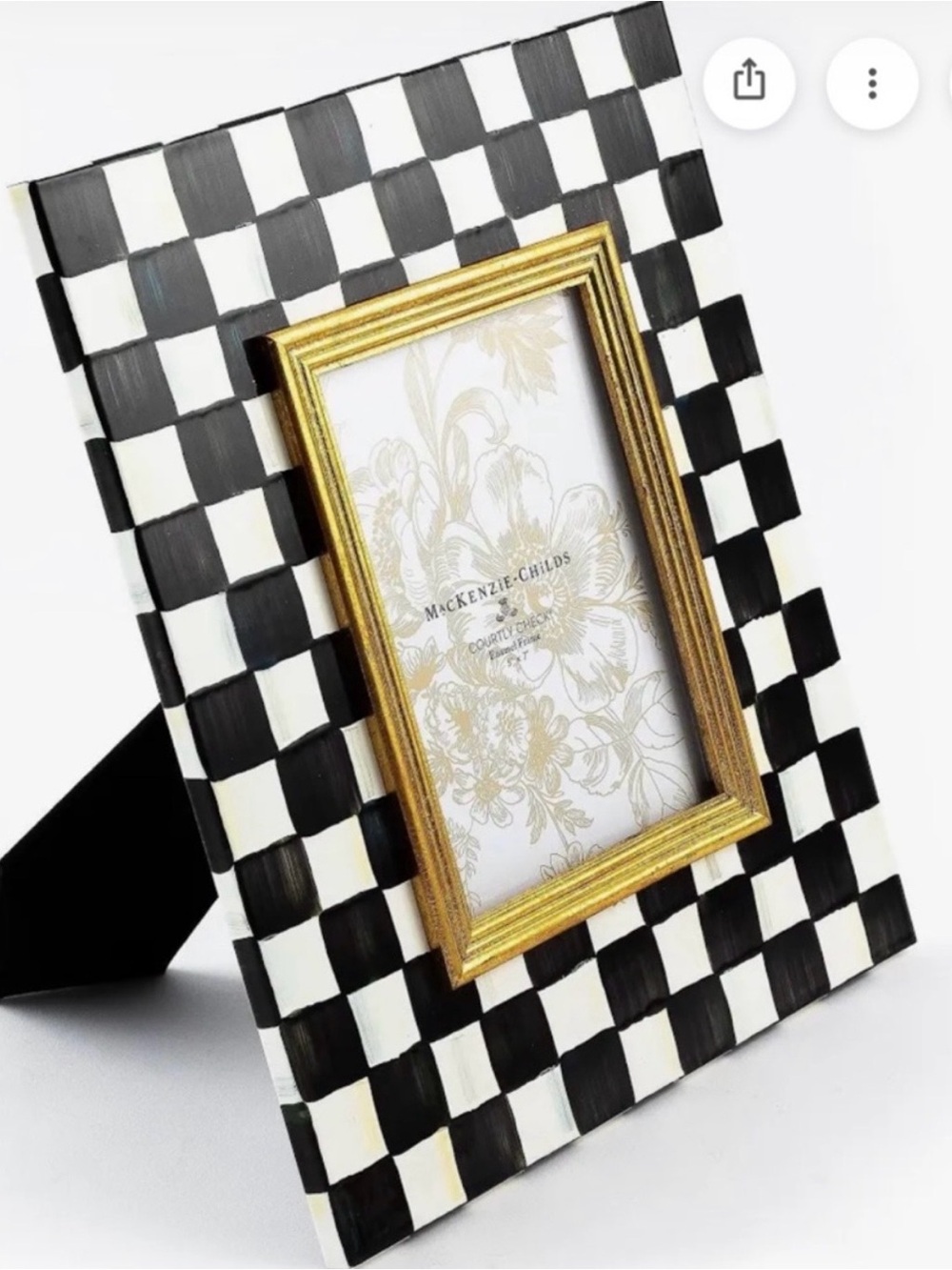 MacKenzie-Childs Courtly Check 4x6 Picture Frame